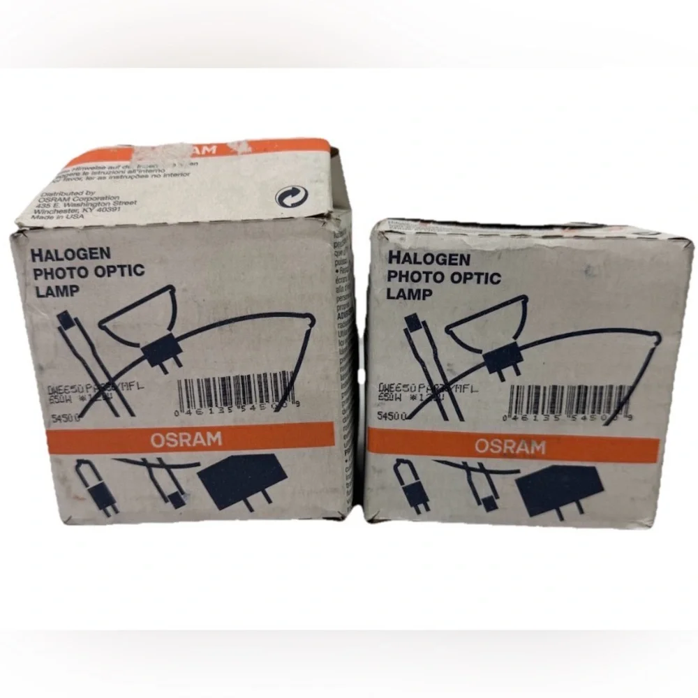 Lot Of 2 Osram 54500 DWE 650W 120V PAR36 G53 Medium Flood Par Lamp New Old Stock